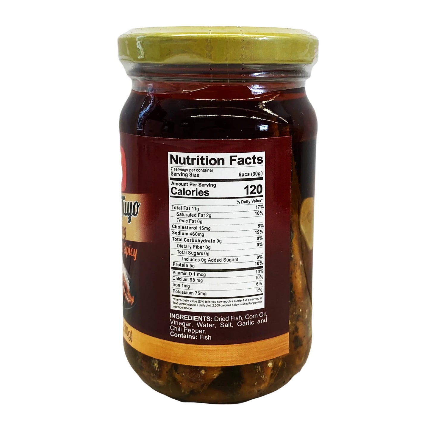 555 Gourmet Tuyo Dried Herring in Oil - Spicy 7.4oz (210g)