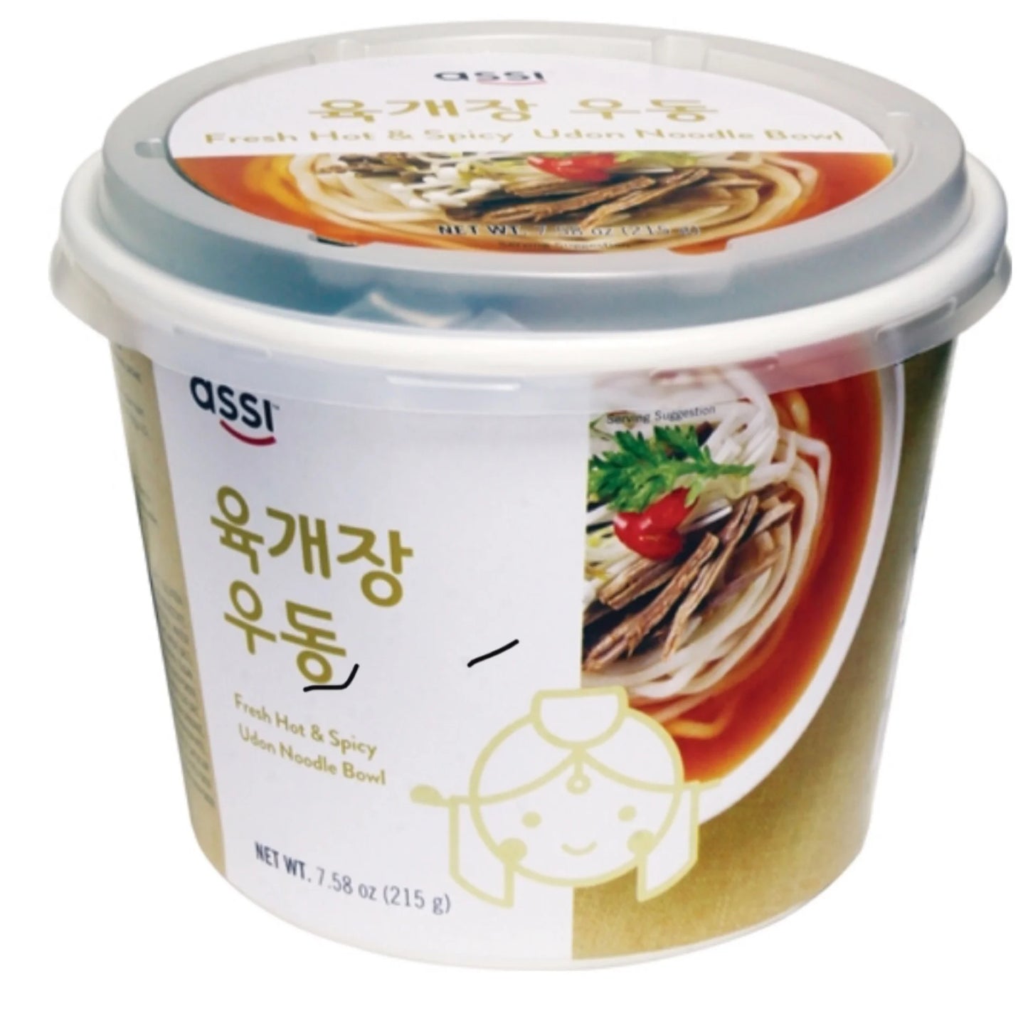 Assi - Spicy Udon Noodle Bowl (215g/7.58oz)
