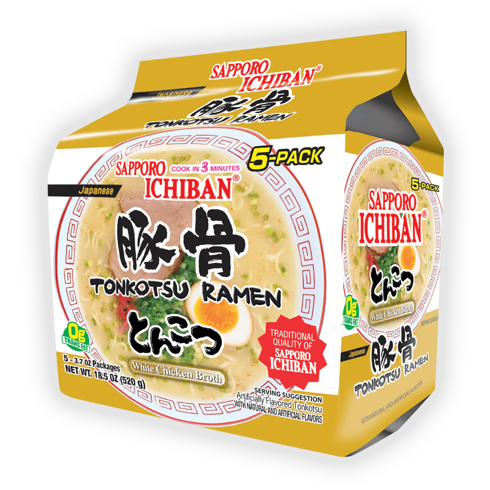 Sapporo Ichiban Tonkatsu Ramen (5pcs) - 520g/18.5oz