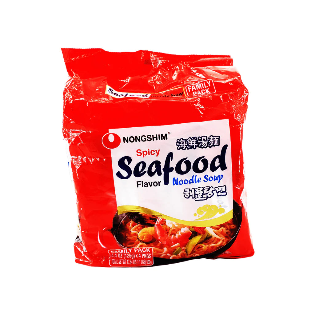 Nongshim Spicy Seafood Flavor Noodle Soup 125g x 16pkgs.