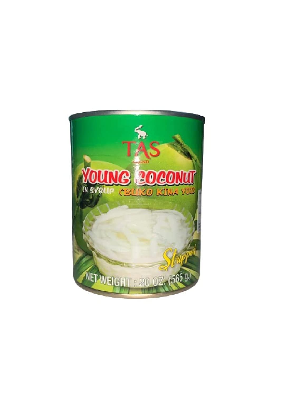 T.A.S. Young Coconut in syrup Stripped (Buko Kinayod) 565g