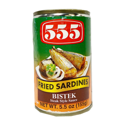 555 Fried Sardines - Bistek 5.5oz (155g)