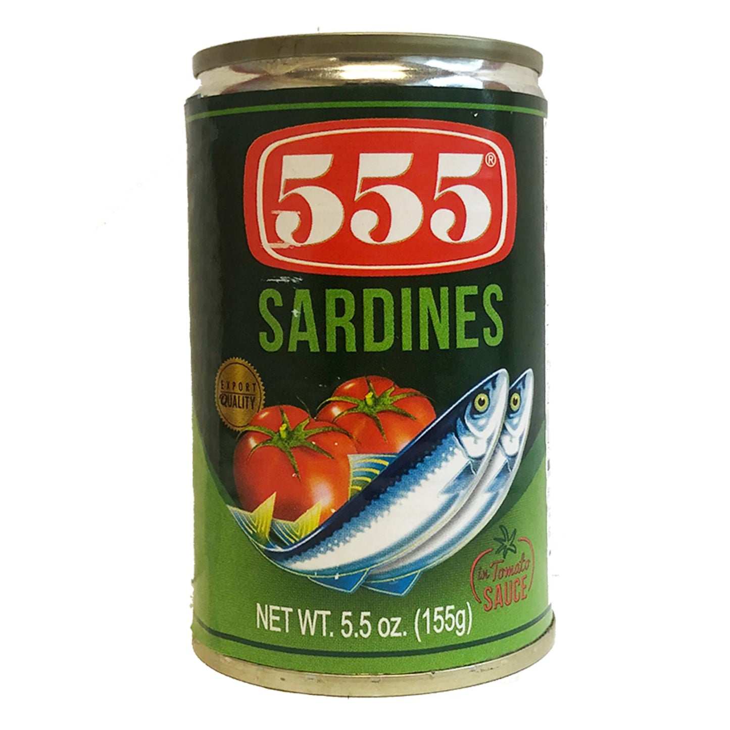 555 Sardines in Tomato Sauce 5.5oz (Green)