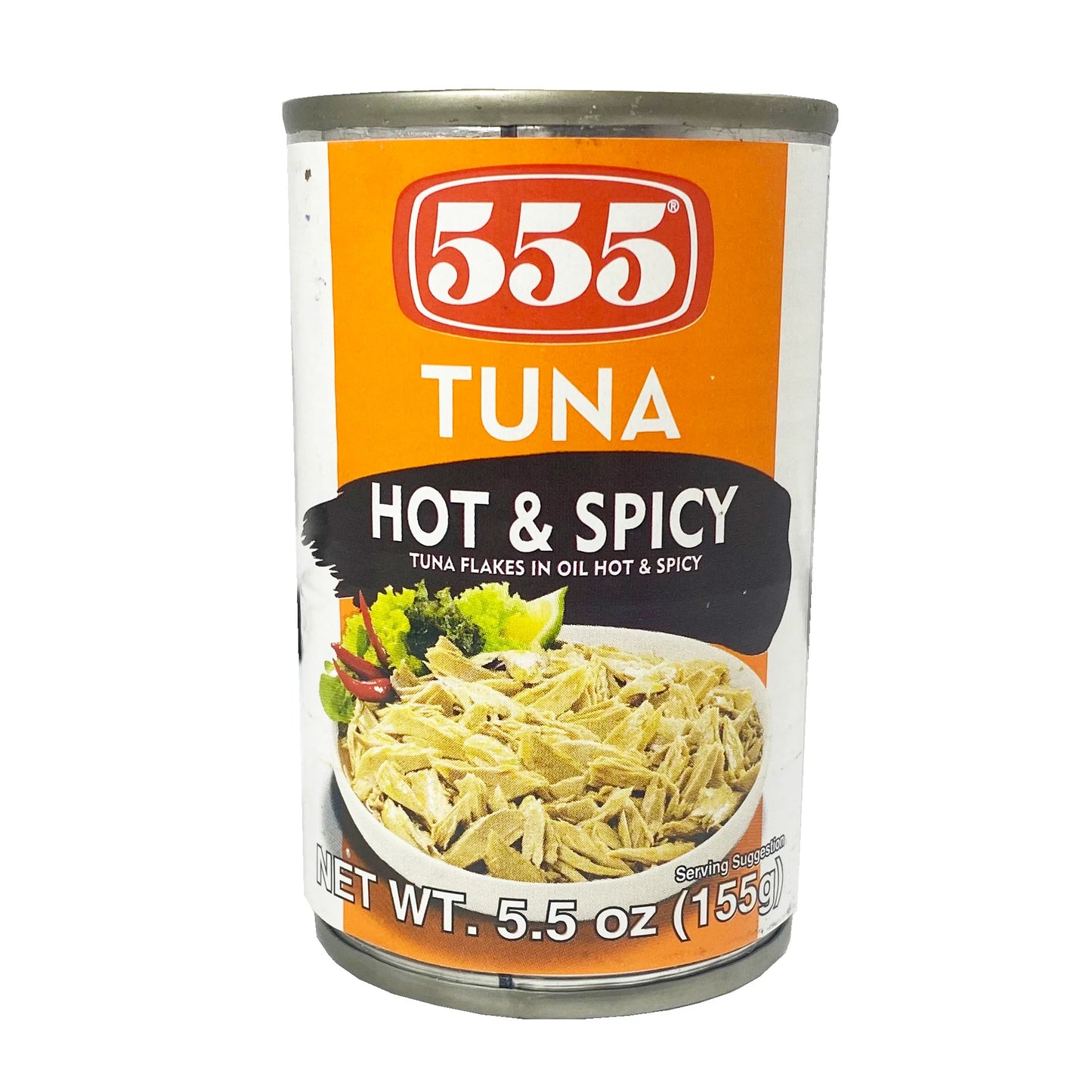 555 tuna flakes hot & spicy 5.5oz