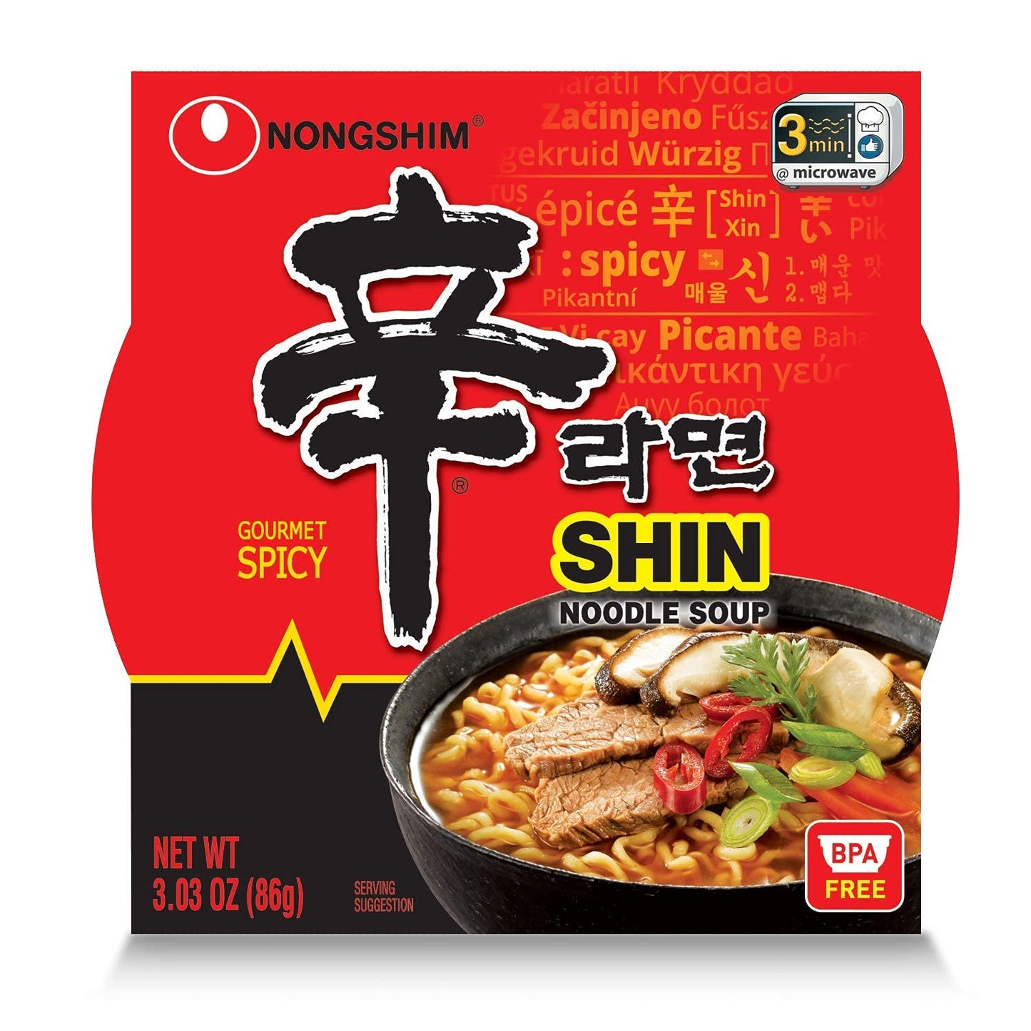 Nongshim Shin bowl noodle 86g