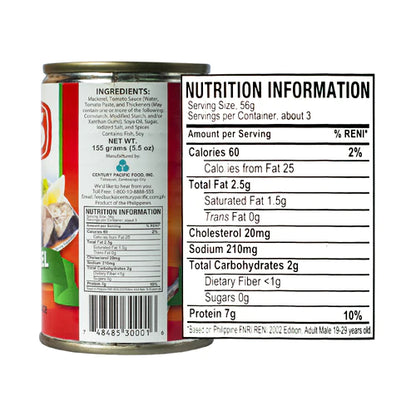 555 Mackerel in tomato sauce (155g)