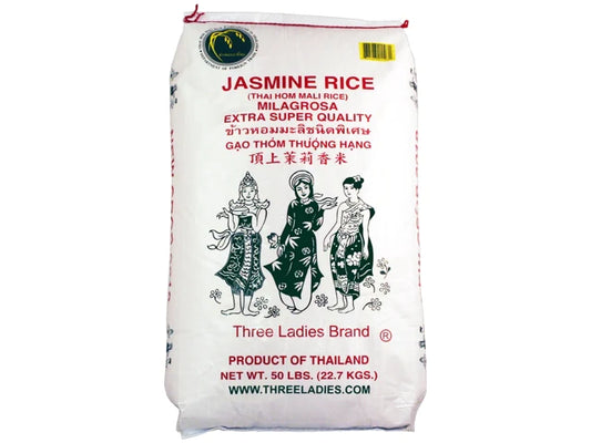 Three Ladies Jasmine Rice 50 Lbs