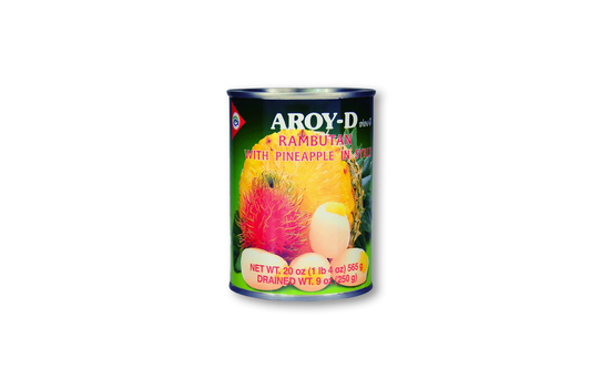 Aroy-D Rambutan with pineapple in Syrup 20oz (565g)