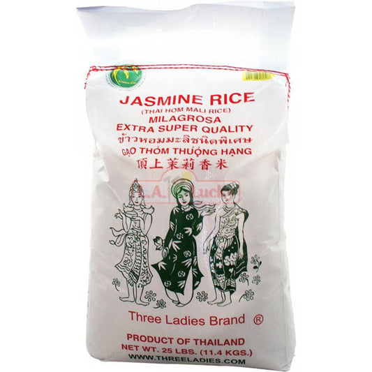 Three Ladies Jasmine Rice 25 Lbs