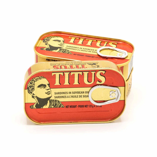 Titus sardines in soybean oil 125g