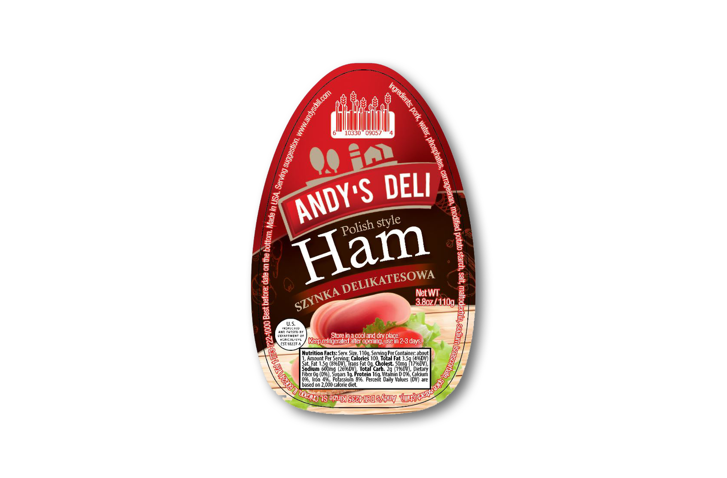 Andy's Deli Polish Ham 110g