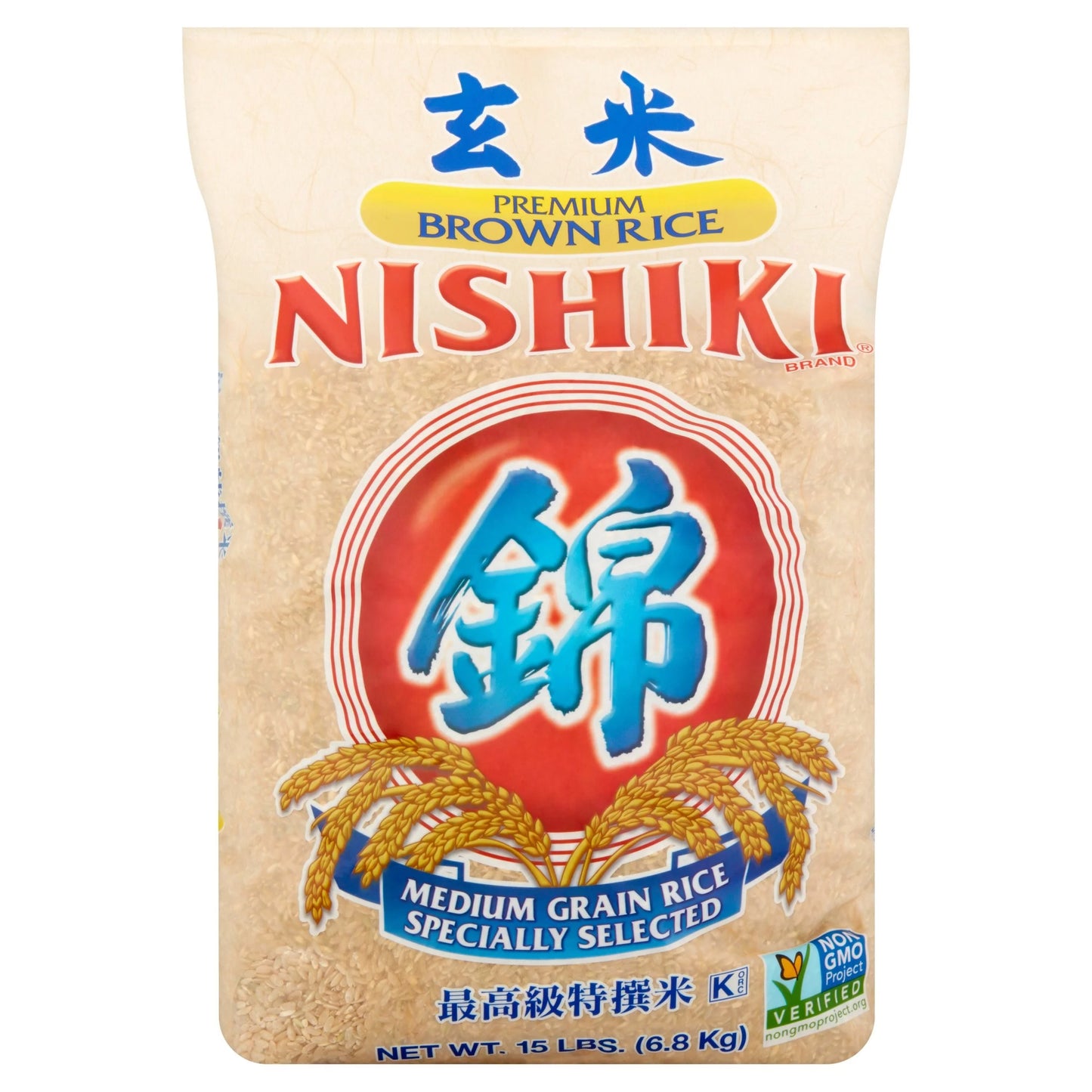 Nishiki Premium Brown Rice 15lbs (6.8kg)