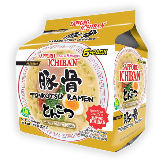 Sapporo Ichiban Tonkatsu Ramen (5pcs) - 520g/18.5oz